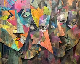 Abstrakte Gesichtsbemalung | Mosaic Minds von Kunst Laune