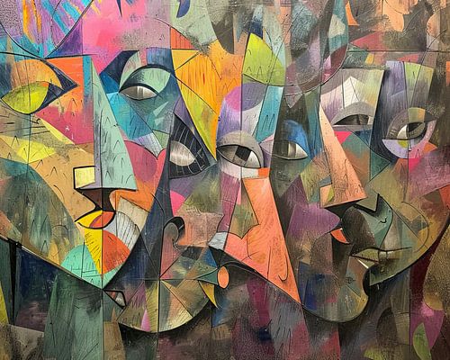 Mosaic Minds - Peinture faciale abstraite