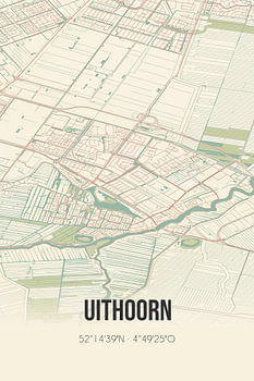 Vieille carte de Uithoorn (Noord-Holland)