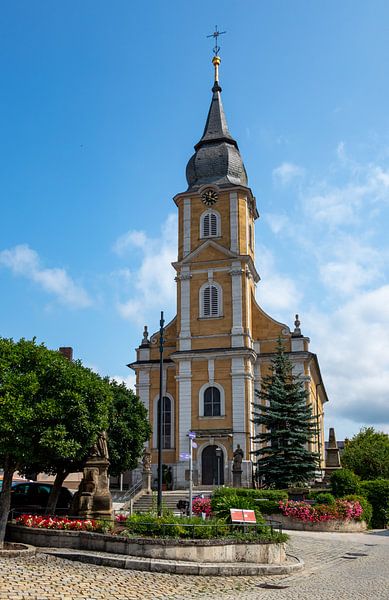 Kerk in Burgkunstadt, Beieren, Duitsland van Adelheid Smitt