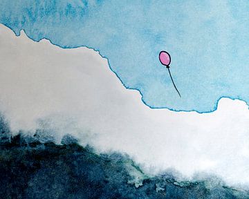 Geh, wohin der Wind dich trägt | Aquarell von WatercolorWall