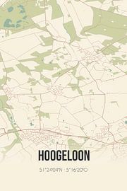 Vintage map of Hoogeloon (North Brabant) by Prints of Place