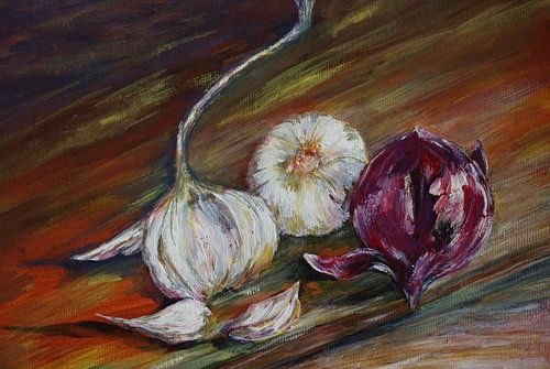 L'ail et l'oignon les assaisonnements.