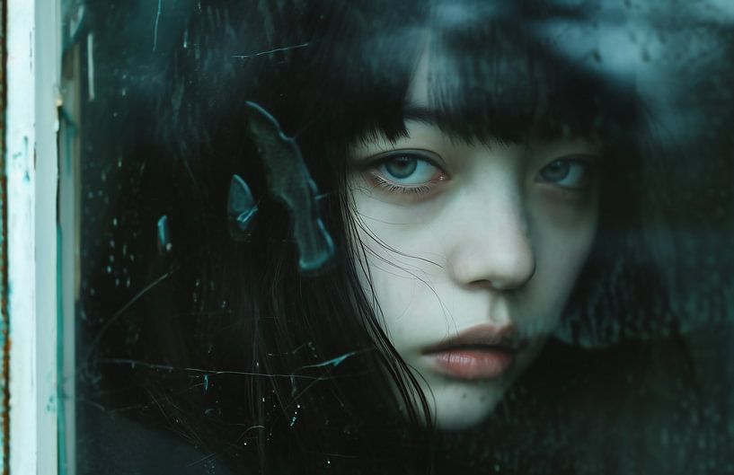 Portrait des verborgenen Schmerzes von fernlichtsicht