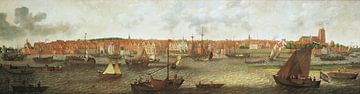 Gezicht op Dordrecht vanuit de monding van de Noord, Adam Willaerts