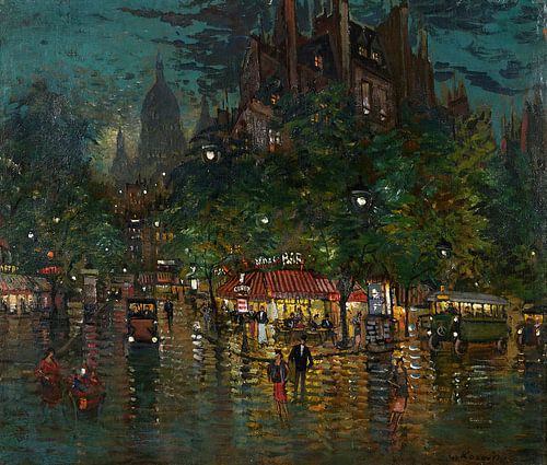 Konstantin Aleksejevitsj Korovin - Parijse scène nocturne