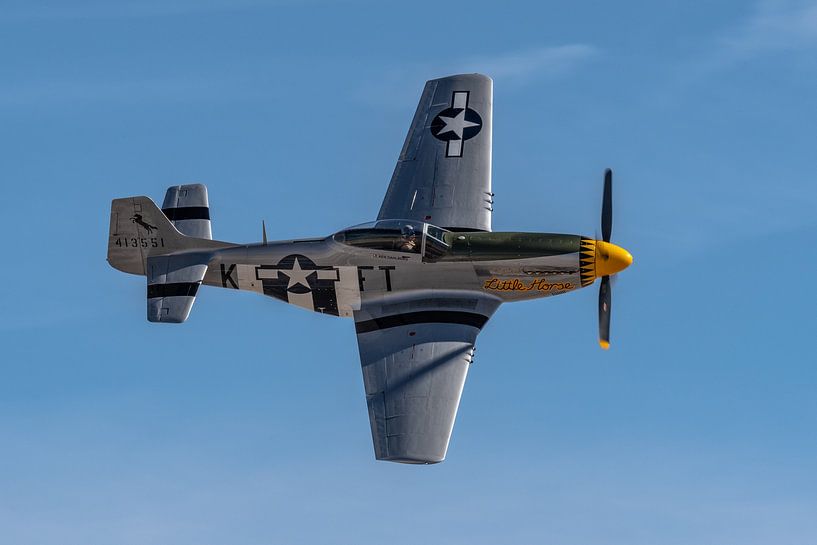 Flyby by Little Horse! A legendary North American P-51D Mustang. by Jaap van den Berg