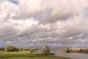 Auenlandschaft mit der Ziegelei am Lek bei Ravenswaaij-Wijk bij Duurstede