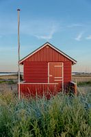 Red beach house on the island of Aero in Denmark