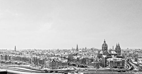 Skyline Amsterdam van Tom Elst