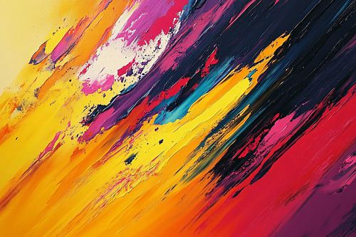 Dynamisch abstract kleurrijk schilderij