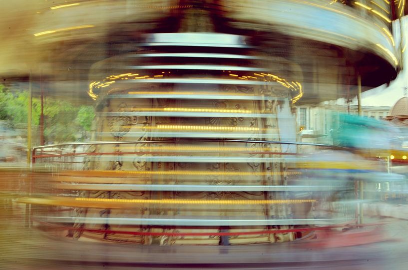 Moving Carousel in Paris near the Eiffel Tower - Urban Photography by Carolina Reina Photography