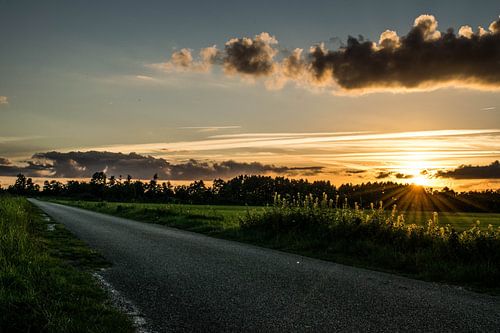 Zonsondergang boven de Wieden