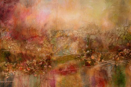 Abstract Painting - Earth tones Red Warm and Organic by Joriali Abstract