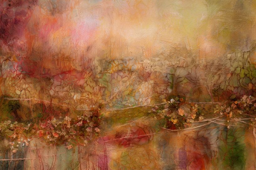 Abstract Painting - Earth tones Red Warm and Organic by Joriali Abstract