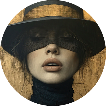 Portret Vrouw Hoed | Veiled Introspection