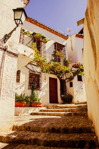 Narrow alley and stairs in Granada