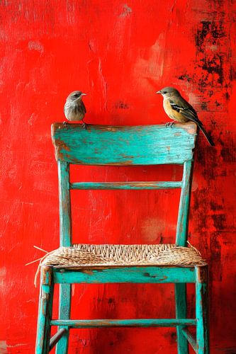 Vogels op stoel