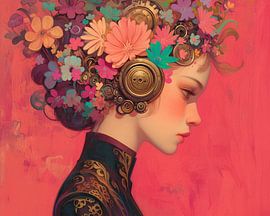 Porträtmalerei | Blossom Gears von ARTEO Gemälde