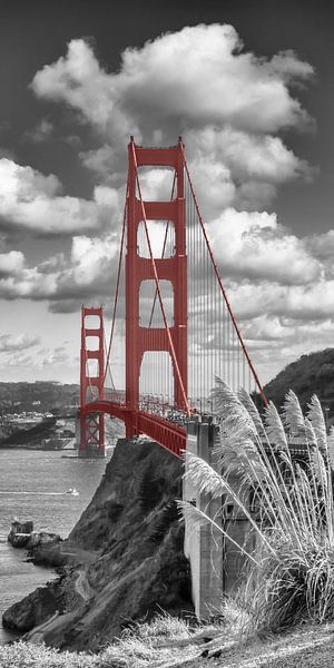 SAN FRANCISCO Golden Gate Bridge | Panoramic colorkey by Melanie Viola