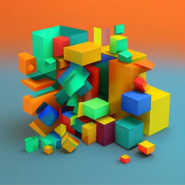 Colourful 3D art by Harvey Hicks