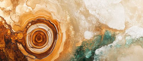 Abstracte aardetinten met cirkels
