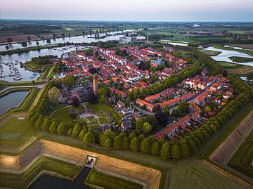 Forteresse de Heusden vue du ciel sur Zwoele Plaatjes