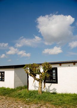 Witte vissers huisjes van Laura Bosch