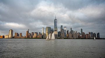 Skyline van het centrum van Manhattan van Karsten Rahn