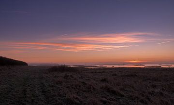 Lever de soleil sur les dunes sur Davadero Foto