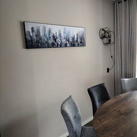 Klantfoto: Stad Abstract van ARTEO Schilderijen, als ArtFrame