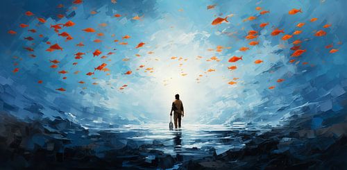 De stroming van de zee