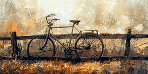 Das Fahrrad auf dem Zaun