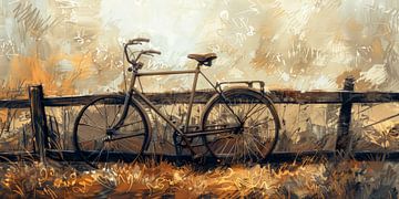 The Bicycle on the Fence by ByNoukk