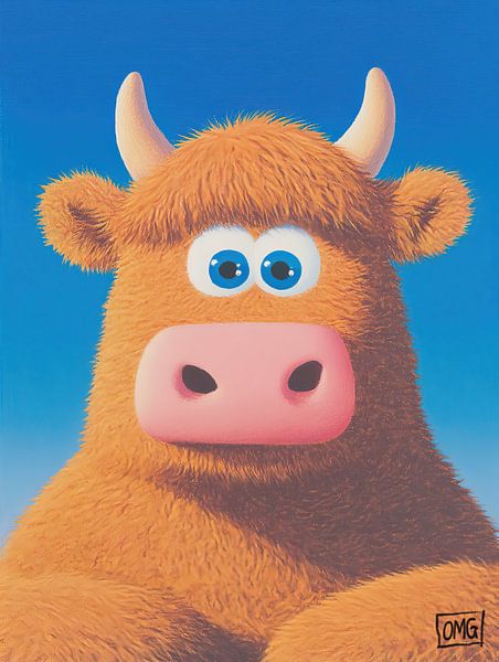 Moo-ment in Orange von OMG Art