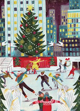 Ice skating at Rockefeller center by Caroline Bonne Müller