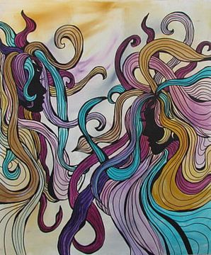 Abstract Art - Sisters by Patricia Piotrak