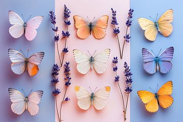 Lavendel Schmetterlinge 2 von ByNoukk