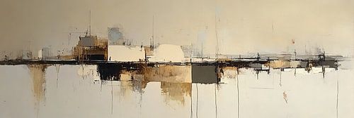 Rustgevend Abstract | Abstracte Horizontale Reflectie