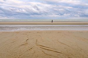 Joggeurs sur la plage sur Johan Vanbockryck