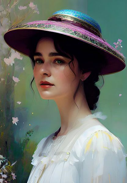 Beauty with hat by Gert-Jan Siesling