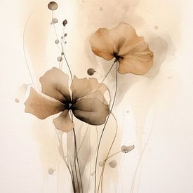 Watercolour flowers by Natasja Haandrikman