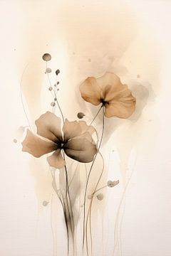 Aquarellierte Blumen von Natasja Haandrikman