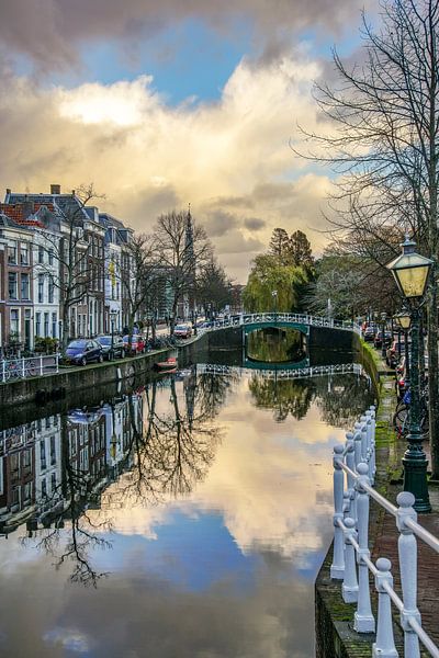 Rapenburg en Steenschuur in Leiden van Dirk van Egmond