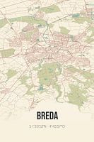 Vintage map of Breda (North Brabant).