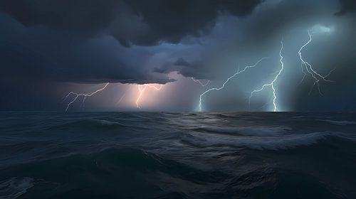 De woede van een monsterstorm op zee overleven van Mysterious Spectrum