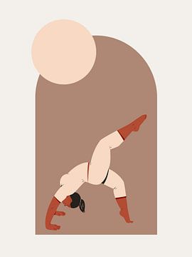 Strong yoga woman II von ArtDesign by KBK