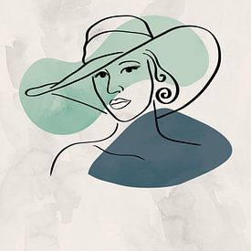 Minimalistisch portret met hoed van Tanja Udelhofen