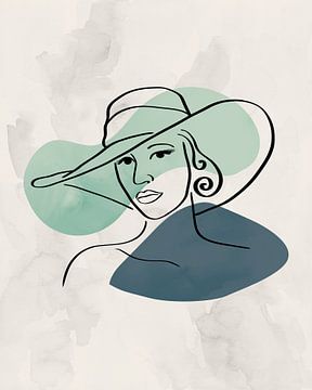 Minimalistisch portret met hoed van Tanja Udelhofen