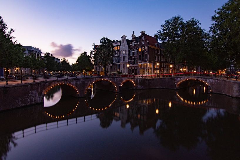 Zonsondergang Amsterdam van Kimberley Jekel